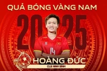 Футболист Нгуен Хоанг Дык был удостоен звания обладателя «Золотого мяча Вьетнама» 2025 года. (Фото: SGGP)