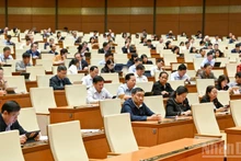 Депутаты Национального собрания участвуют в утреннем заседании 31 октября 2025 года. (Фото: Тхюи Нгуен)