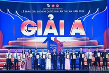 Газета «Нянзан» выиграла 1 приз A, 3 приза B и 3 приза C на XIX Национальной журналистской премии. Фото: Тхань Дат