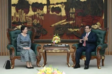 [Фото] Премьер-министр Фам Минь Тьинь принял Посла Камбоджи во Вьетнаме Чеа Кимтху