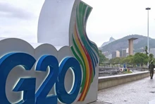 Символ G20 в Рио-де-Жанейро (Бразилия) в ноябре прошлого года. Фото: Синьхуа/ВИА