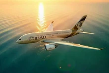 Самолет авиакомпании Etihad Airways из Абу-Даби, ОАЭ. (Источник: Caspian Post)