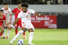 Нападающий Суан Шон блеснул, реализовав пенальти. (Фото: Федерация футбола Вьетнама)