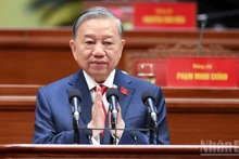 Генеральный секретарь ЦК КПВ То Лам выступает на церемонии закрытия XIV съезда КПВ. (Фото: Тхюи Нгуен)