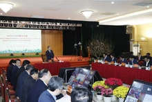 Генеральный секретарь То Лам выступает на рабочей встрече. (Фото: ВИА)