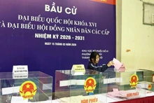 Студенты принимают участие в голосовании на выборах депутатов Национального собрания XVI созыва и депутатов Народных советов всех уровней на срок 2026–2031 годов. (Фото: ВИА)