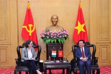 Товарищ Нгуен Суан Тханг принимает Посла Дирдре Ни Фаллуин. (Фото: Фам Кыонг)