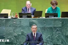 Генеральный секретарь ЦК КПВ, Президент Вьетнама То Лам выступает на общих дебатах высокого уровня 79-й сессии Генеральной Ассамблеи ООН (сентябрь 2024 года). (Фото: ВИА)