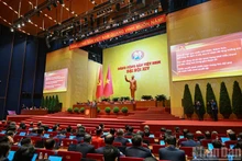 Общий вид церемонии открытия XIV съезда Коммунистической партии Вьетнама. (Фото: Зюи Линь)