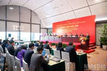 Общий вид международной пресс-конференции перед открытием XIV съезда КПВ, 14 января. (Фото: Тхюи Нгуен)