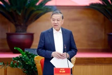 Генсекретарь То Лам выступает с речью. (Фото: ВИА)