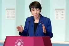 Правящая Либерально-демократическая партия Японии избрала своим новым председателем г-жу Санаэ Такаити. (Фото: Синьхуа)