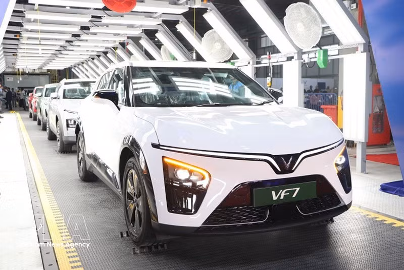 Модели электромобилей, выпускаемые на заводе VinFast в Индии. Фото: ВИА