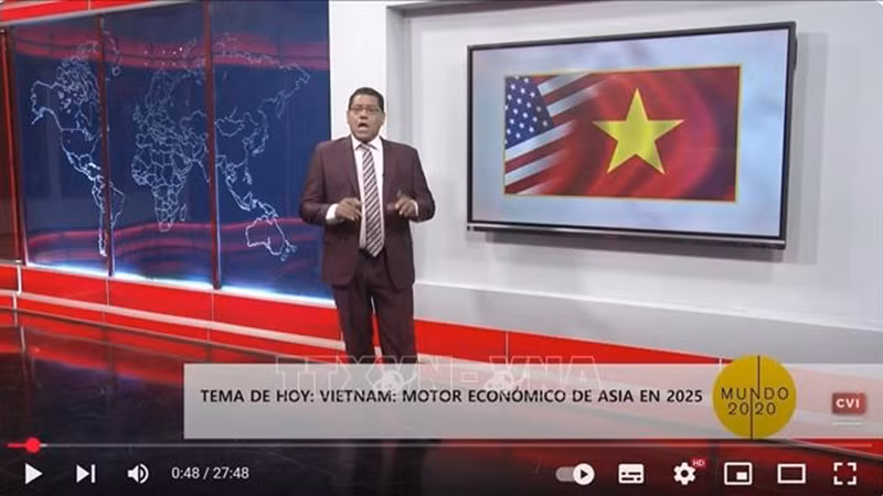 Кубинский телеканал «Cubavisión Internacional» проанализировал впечатляющие достижения Вьетнама в области экономического развития. Фото: ВИА