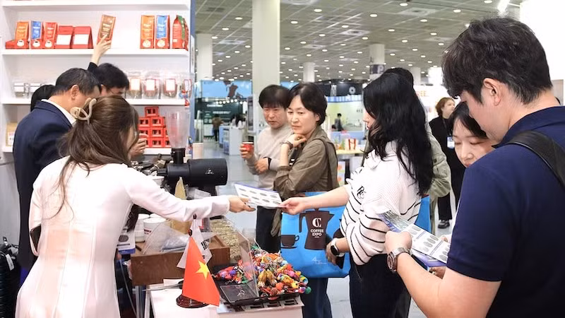 Представление вьетнамского кофе на выставке Coffee Expo Seoul 2026. Фото: ВИА