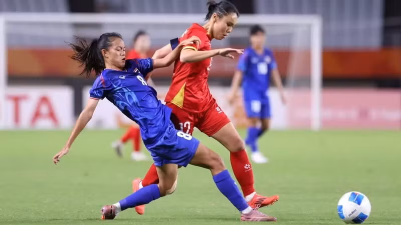 Женская сборная Вьетнама встречается со сборной Таиланда на Азиатских играх 2026 года. (Фото: Федерация футбола Вьетнама – VFF)