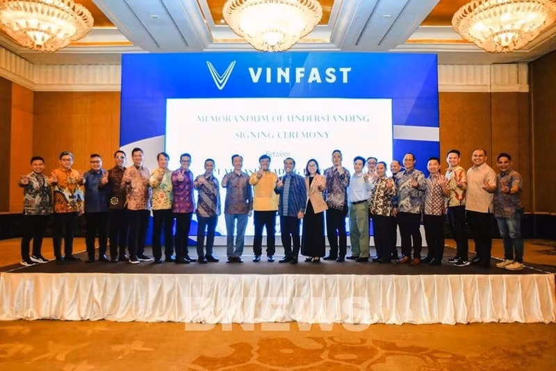 На церемонии подписания. (Фото предоставлено VinFast)