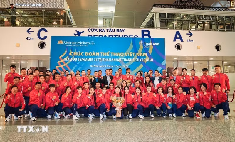 Вьетнамская спортивная делегация на 33-х Играх Юго-Восточной Азии (SEA Games 33) в Таиланде. (Фото: ВИА)