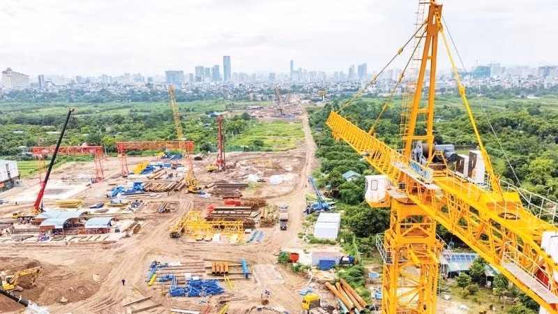 Строительная площадка проекта моста Тылиен. (Фото: nhandan.vn)