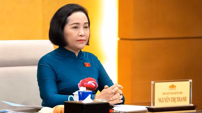 Зампредседателя НС Нгуен Тхи Тхань на встрече. Фото: quochoi.vn