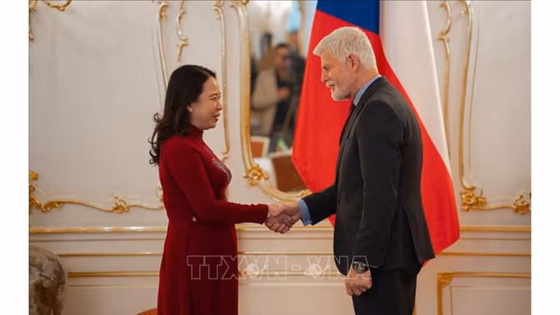 Вице-президент Во Тхи Ань Суан и Президент Чехии Петр Павел. Фото: ВИА