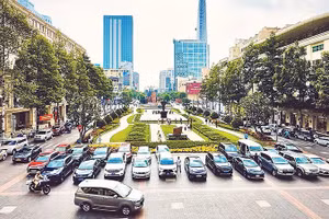 Вид на часть дороги Летханьтон (квартал Сайгон, город Хошимин)