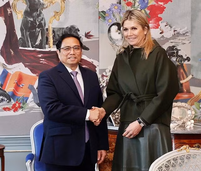 Премьер-министр Фам Минь Тьинь и Королева Нидерландов Максима. Фото: VGP 