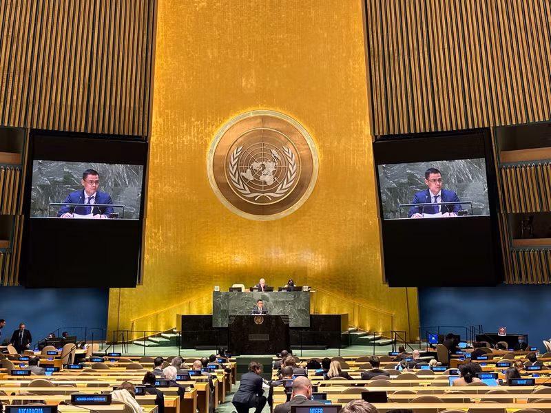 Посол Данг Хоанг Жанг выступает на сессии. Фото: МИД Вьетнама