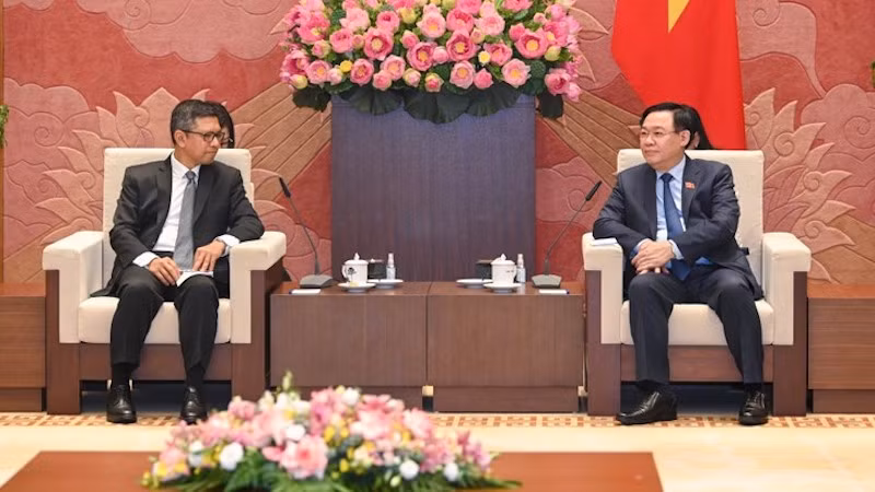 Председатель НС Выонг Динь Хюэ и Посол Индонезии Денни Абди. Фото: Зюи Линь