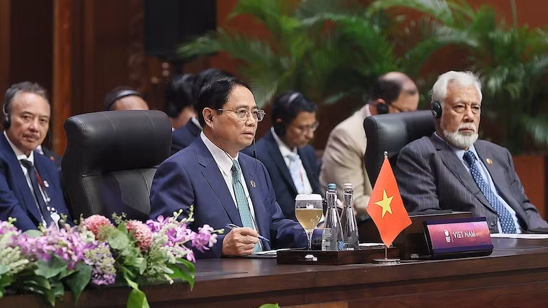 Премьер-министр Фам Минь Тьинь на 24-м саммите АСЕАН-Южная Корея. Фото: ВИА