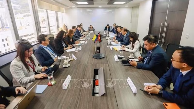 Общий вид 1-го заседания вьетнамско-колумбийского совместного комитета по вопросам экономики. Фото: ВИА