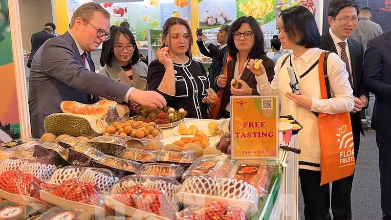 Вьетнамские фрукты представлены на выставке Fruit Logistica 2023 в Берлине. Фото: ВИА