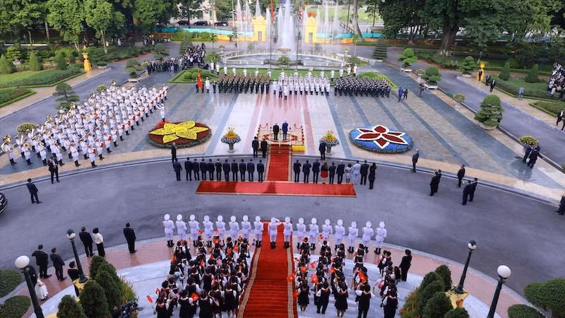 Общий вид церемонии встречи Президента США Джо Байдена. Фото: ВИА