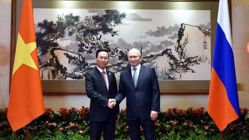 Президент Вьетнама Во Ван Тхыонг и Президент России Владимир Путин.