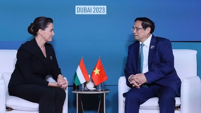 Премьер-министр Фам Минь Тьинь и Президент Венгрии Каталин Новак. Фото: ВИА