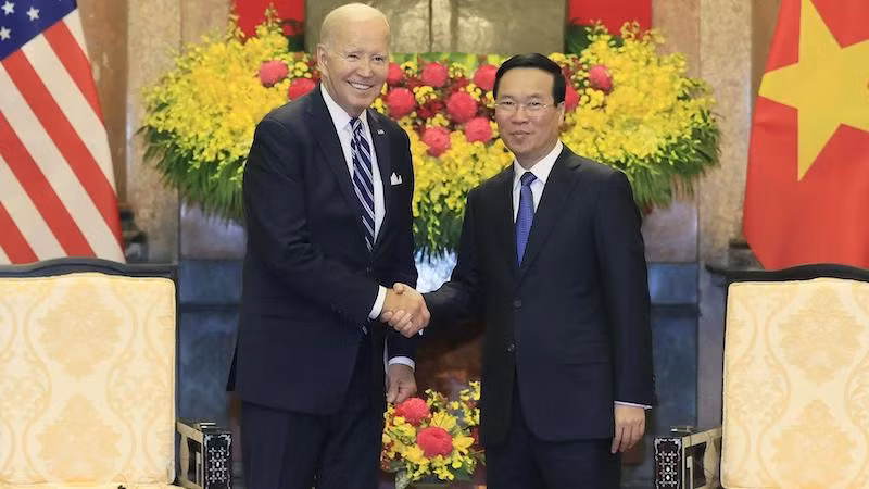 Президент Во Ван Тхыонг и Президент США Джо Байден. Фото: ВИА
