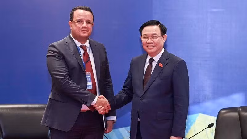 Председатель НС Выонг Динь Хюэ и Зампредседателя Национальной народной ассамблеи Алжира Мухдьер Буден. Фото: Зюи Линь