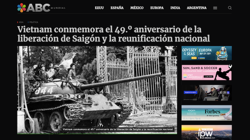 Статья в газете «ABC Mundial»