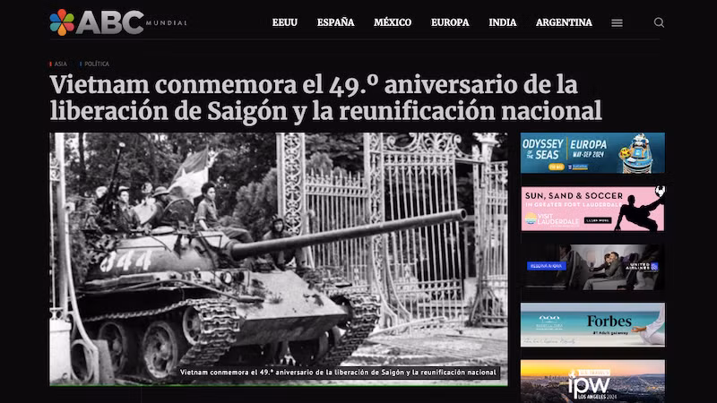 Статья в газете «ABC Mundial»