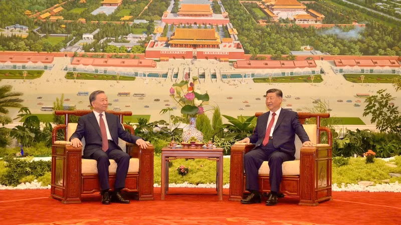 Два руководителя на чаепитии. Фото: ВИА