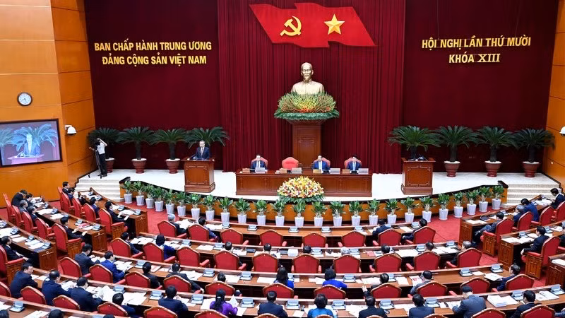 Общий вид открытия пленума. Фото: Данг Кхоа 