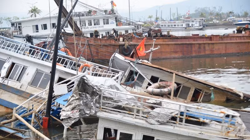 Тайфун «Яги», обрушившийся на северные районы Вьетнама, нанес стране значительный ущерб. Фото: ВИА