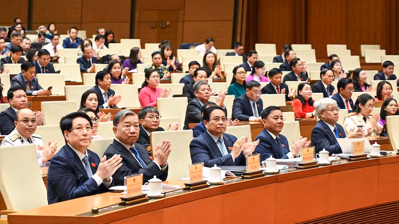 Руководители Партии и Государства на закрытии сессии. Фото: Зюи Линь Руководители Партии и Государства на закрытии сессии. Фото: Зюи Линь