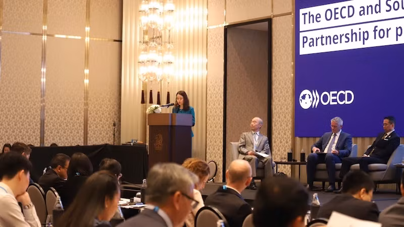 Замминистра иностранных дел Нгуен Минь Ханг выступает на форуме. Фото: baoquocte.vn