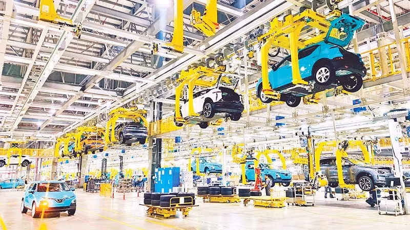 Линия по производству электромобилей Vinfast в Хайфоне. Фото: Нго Куанг Зунг