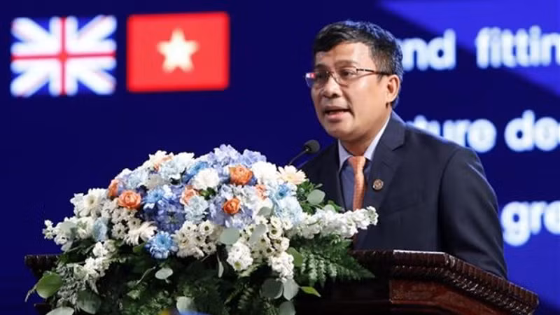 Замминистра иностранных дел Вьетнама Нгуен Минь Ву выступает на церемонии. Фото: ВИА