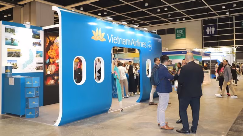 Вьетнамский стенд привлекает множество посетителей. Фото: ВИА