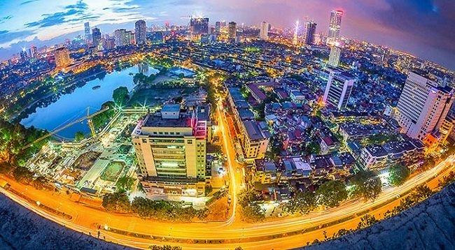 Вид сверху на г. Ханой. Фото: baodienbienphu.info.vn