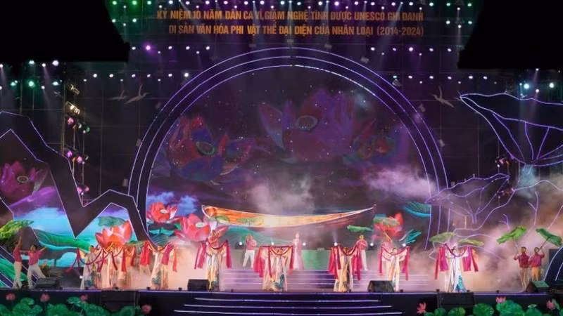 Художественный номер на церемонии. 