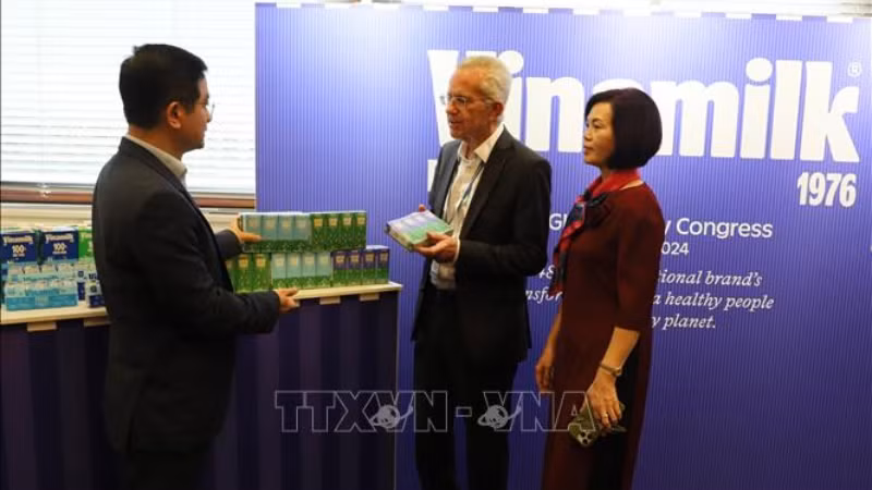 «Vinamilk», единственный представитель Вьетнама, принимает участие на конгрессе. Фото: ВИА